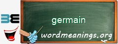 WordMeaning blackboard for germain